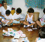 alunos da EEI Arco Iris, em 2000