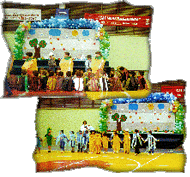 turma da manh&atilde; em palco - detalhe