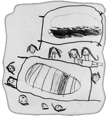 as crian�as e o canteiro 