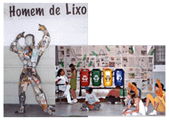 Homem de lixo e debate no Escologia 